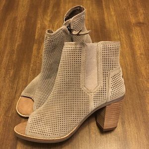 Peep Toe Suede Heel by Toms